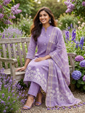 Purple Jamdani Silk Salwar Kameez Suit