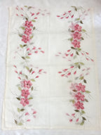 Off-White Jam Silk Unstitched Salwar Kameez Suit with Floral Printed Dupatta