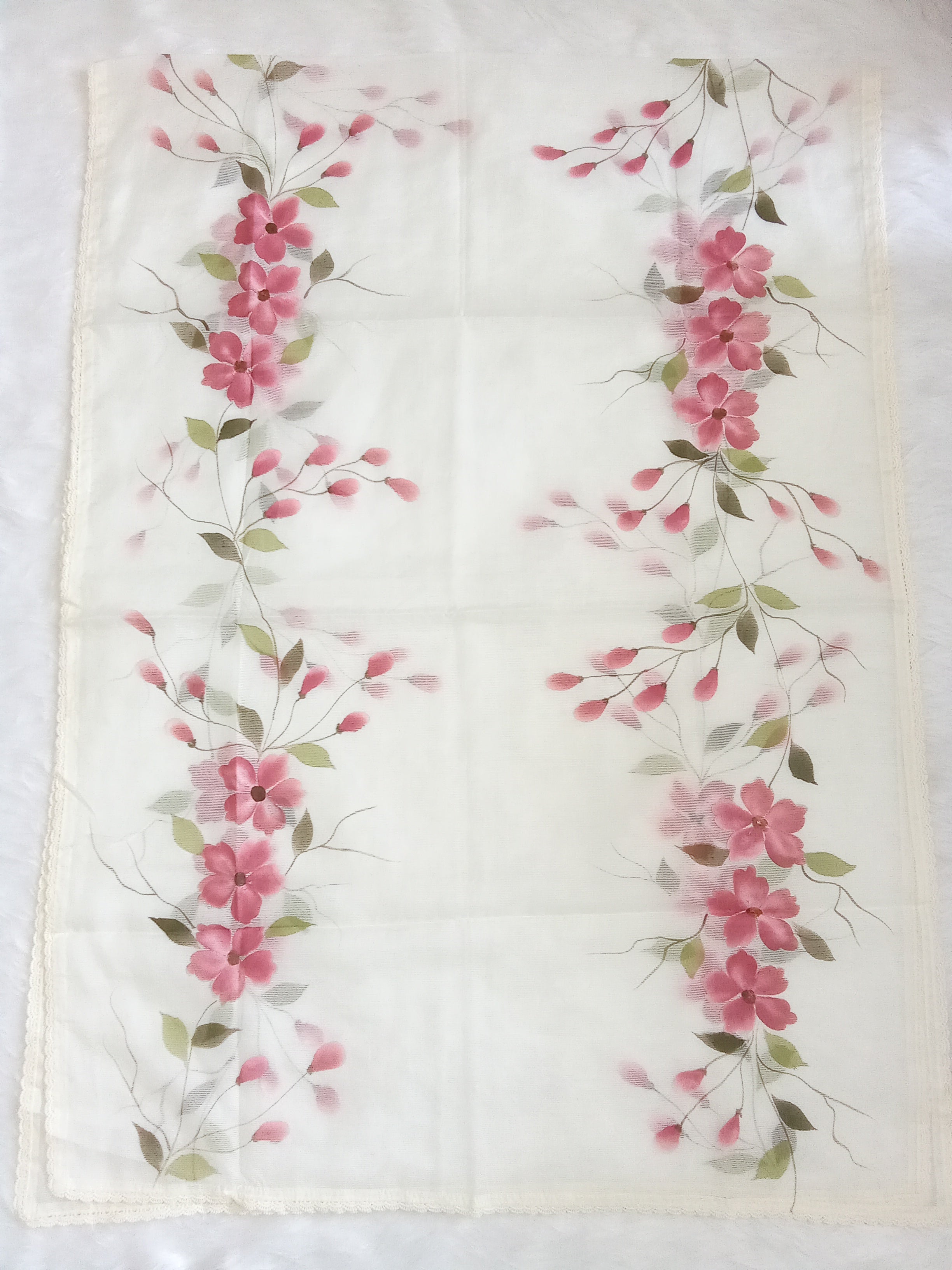 Off-White Jam Silk Unstitched Salwar Kameez Suit with Floral Printed Dupatta