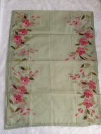 Green Jam Silk Unstitched Salwar Kameez Suit with Floral Printed Dupatta