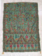 Green Salwar Kameez with Kantha Work Dupatta & Plain Bottom