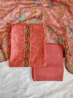 Pink Salwar Kameez with Kantha Work Dupatta & Plain Bottom