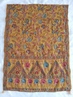 Mustard Yellow Salwar Kameez with Kantha Work Dupatta & Plain Bottom