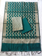 Mint Green Raw Silk Banarasi Unstitched Salwar Kameez Suit