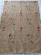 Beige Jamdani Silk Floral Printed Unstitched Salwar Kameez Suit