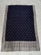 Black Semi-Georgette Dola Unstitched Salwar Kameez Suit