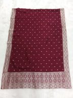 Red Semi-Georgette Dola Unstitched Salwar Kameez Suit